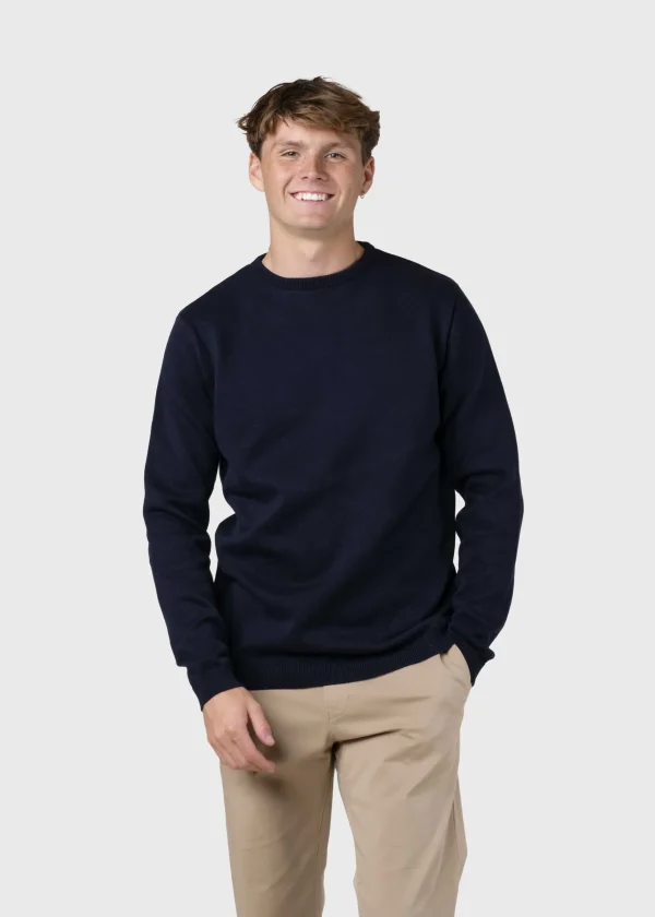 Basic Navy Pullover aus Bio-Baumwolle