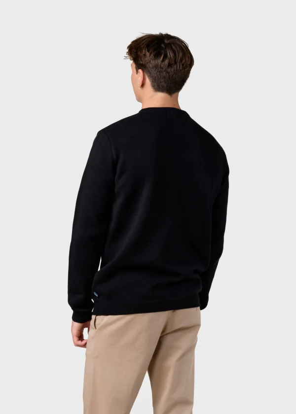 Basic Schwarzer Pullover aus Bio-Baumwolle