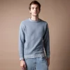 Baumwollpullover Renzo Mittelmeerblau