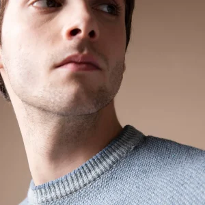 Baumwollpullover Renzo Mittelmeerblau
