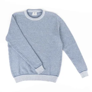 Baumwollpullover Renzo Mittelmeerblau