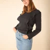 Baumwolltop Hélène schwarz