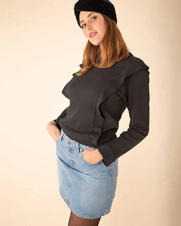 Baumwolltop Hélène schwarz