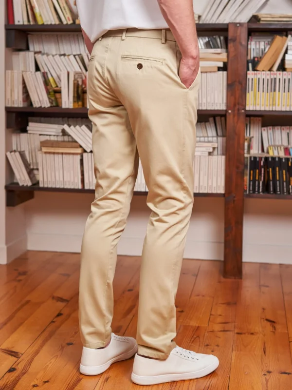 Bio-Baumwolle Chinohose Arthur Beige