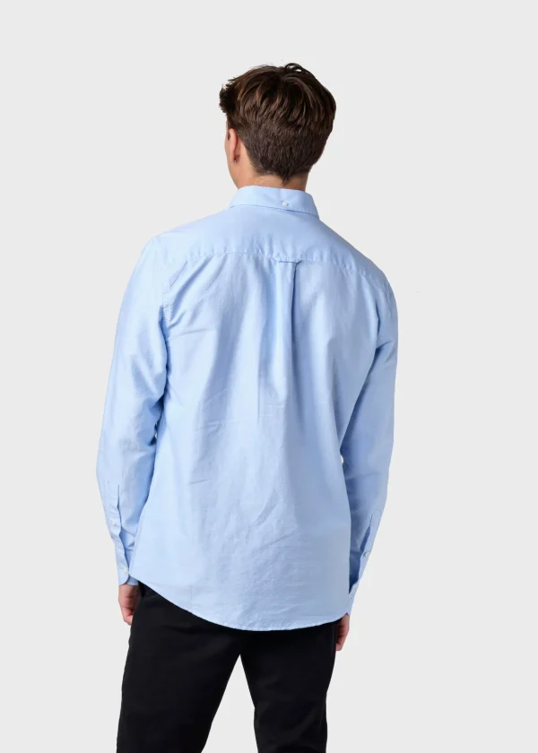 Bio-Baumwolle Hemd Oxford himmelblau