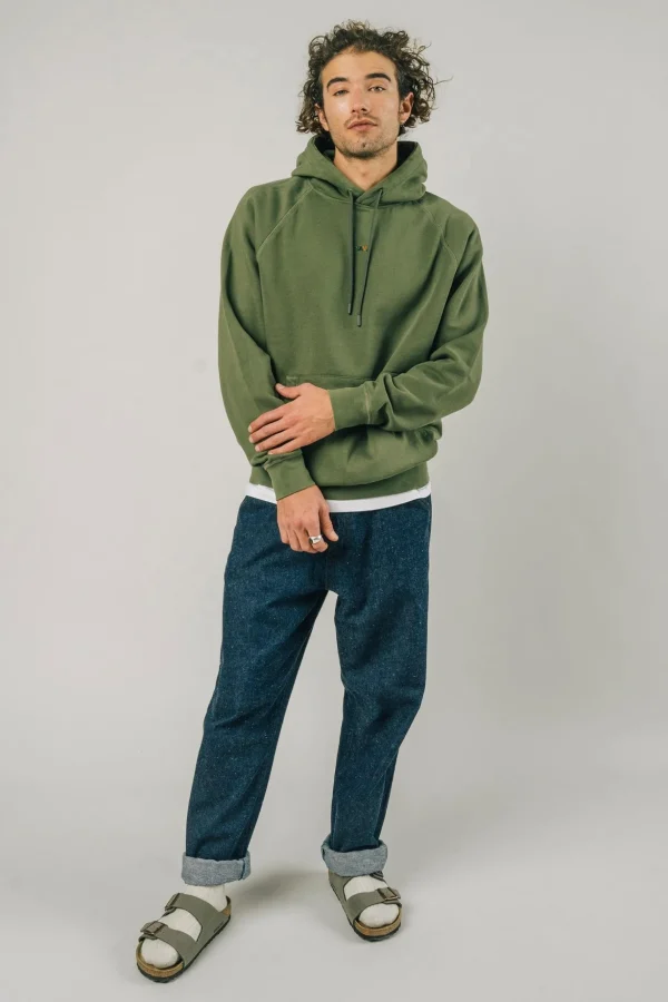 Bio-Baumwolle Khaki Hoodie