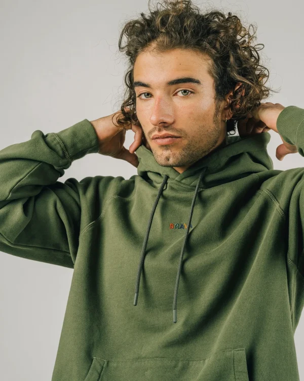 Bio-Baumwolle Khaki Hoodie