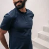 Bio-Baumwolle Polo-Shirt Monpolo marineblau