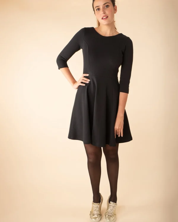 Bio-Baumwolle Schwarzes Kleid Emma
