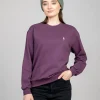 Bio-Baumwolle Sweatshirt TreeSweater Relaxed Women Grape
