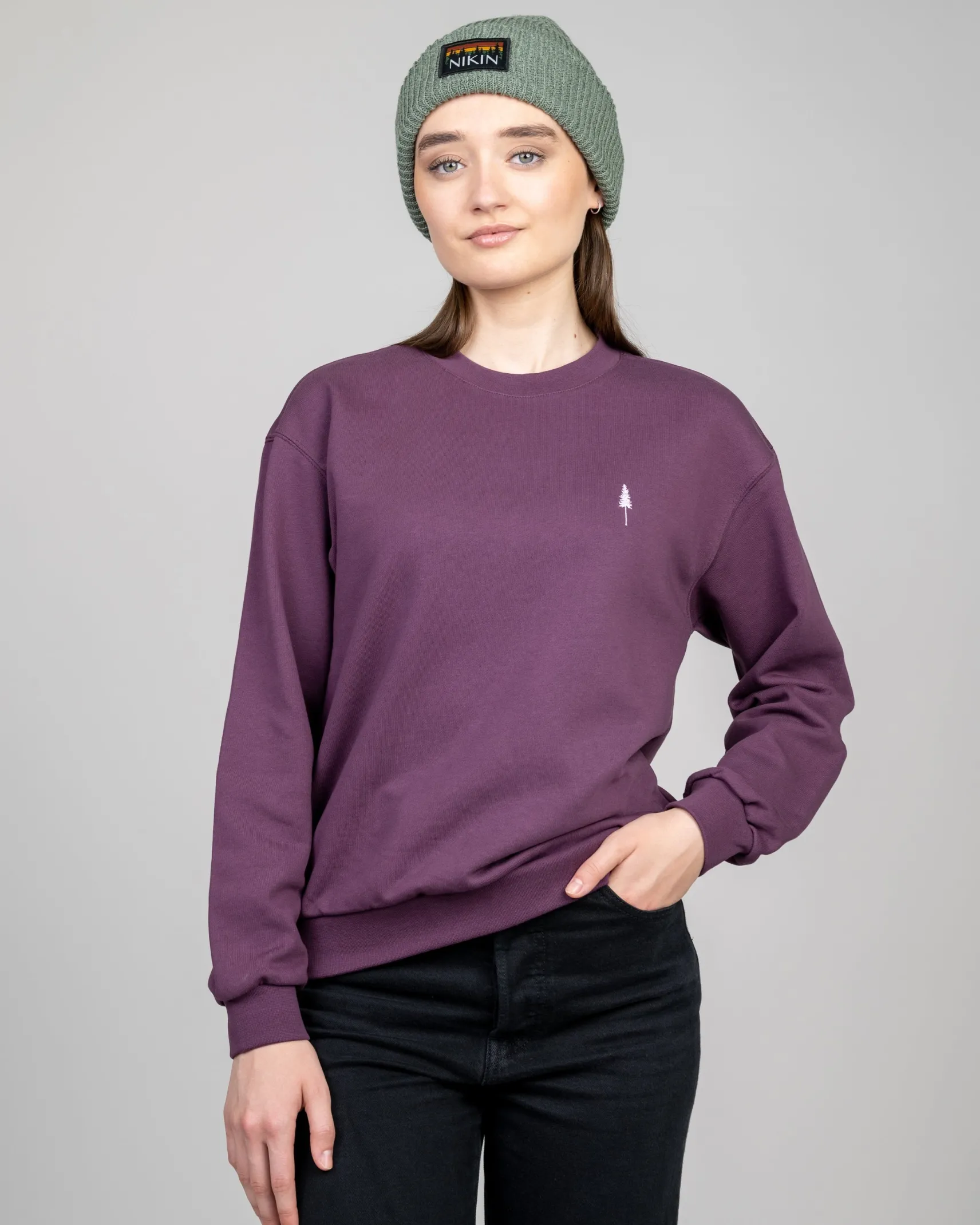 biobaumwolle_sweatshirt_t_0.webp Bio-Baumwolle Sweatshirt TreeSweater Relaxed Women Grape