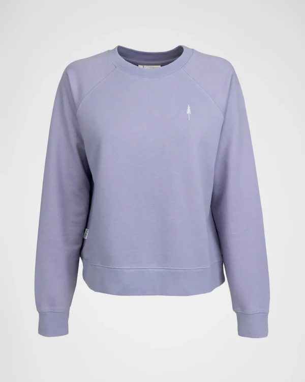 Bio-Baumwolle Sweatshirt TreeSweater Raglan Women Lavender