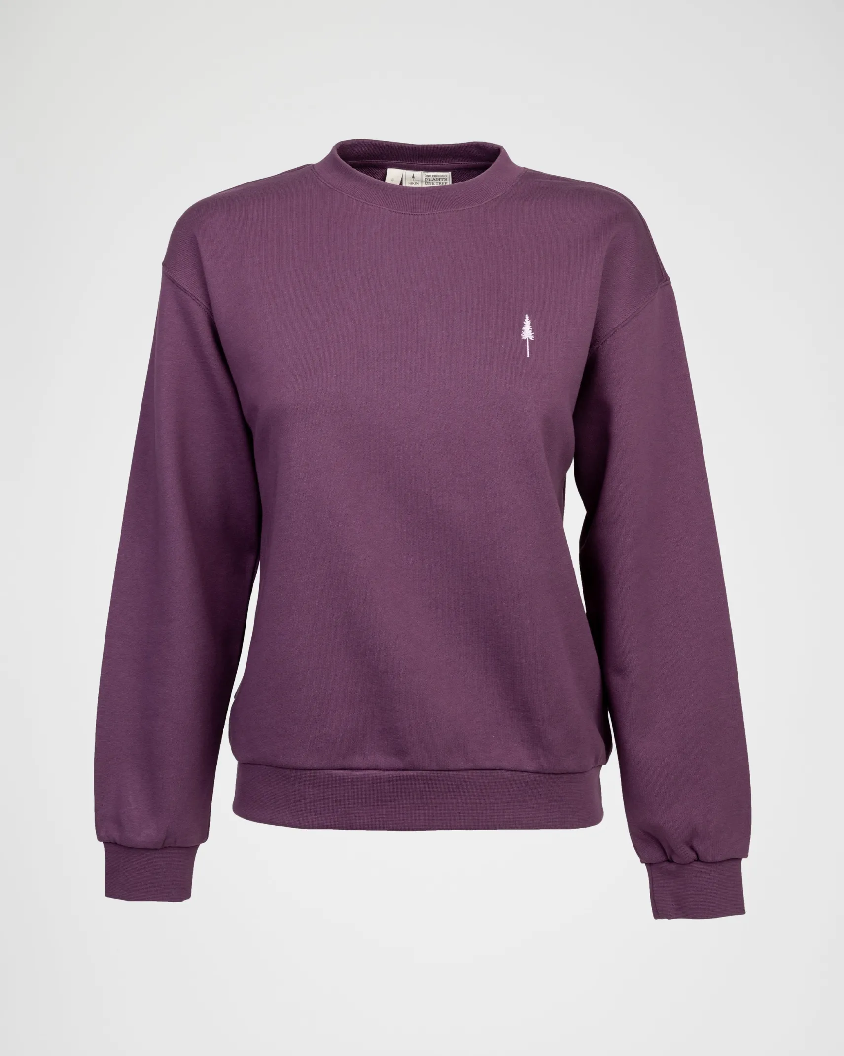 biobaumwolle_sweatshirt_t_1.webp Bio-Baumwolle Sweatshirt TreeSweater Relaxed Women Grape