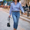 Blaue Bluse