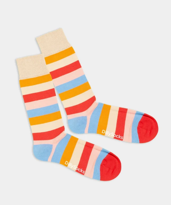Bunte Socken aus Bio-Baumwolle – Pastel Stripes