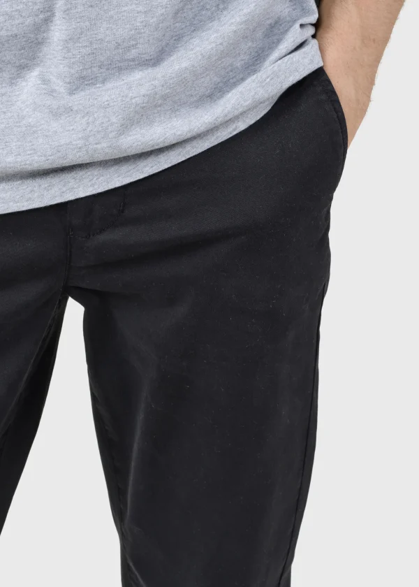 Chino Bio-Baumwolle Chino Allan Twill Schwarz