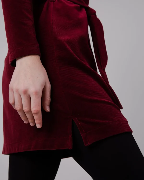 Cordsamtkleid Pflaumen