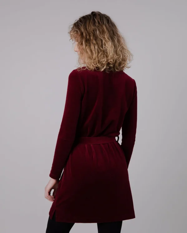 Cordsamtkleid Pflaumen