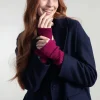 Damen Armstulpen aus recyceltem Kaschmir Tamara Fuchsia
