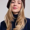 Damen Beret aus recyceltem Kaschmir Nive Braun
