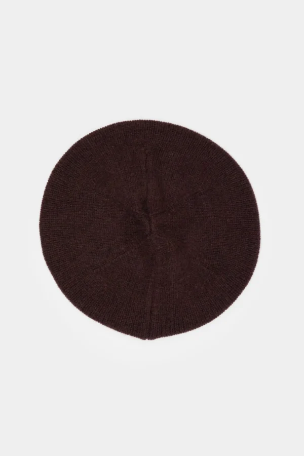Damen Beret aus recyceltem Kaschmir Nive Braun
