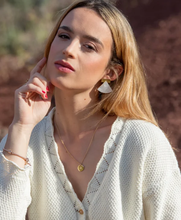 Damen Cardigan aus Bio-Baumwolle Mélio Ekru