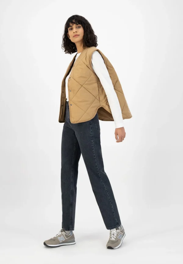 Damen Jeans Regular Relax Rose Used Black
