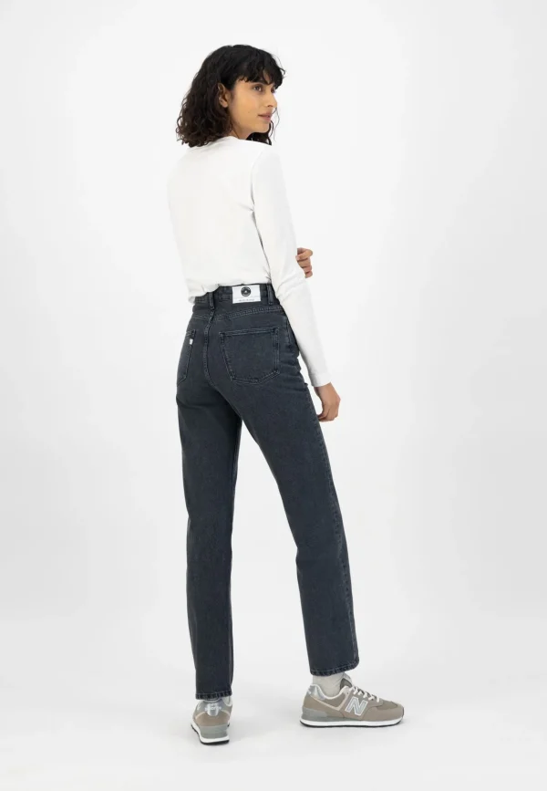 Damen Jeans Regular Relax Rose Used Black