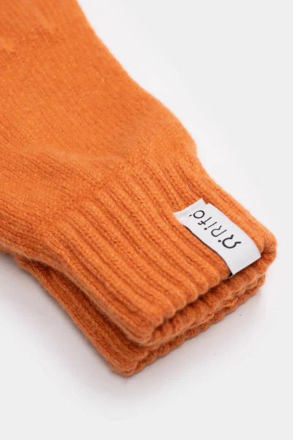 Damen Kaschmir Handschuhe Anita Orange