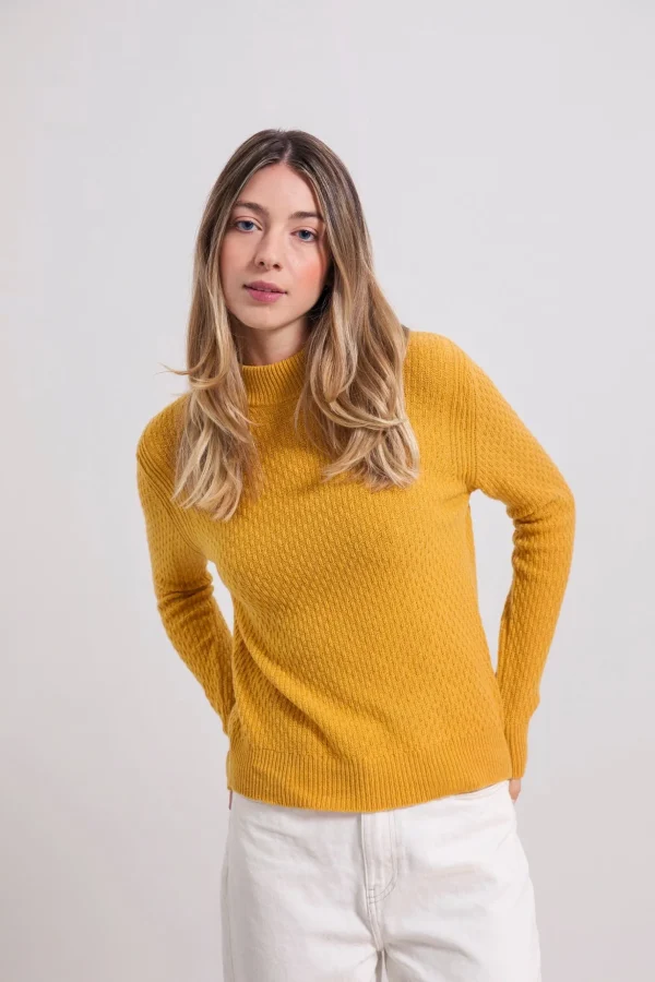 Damen Kaschmirpullover Caterina Yellow