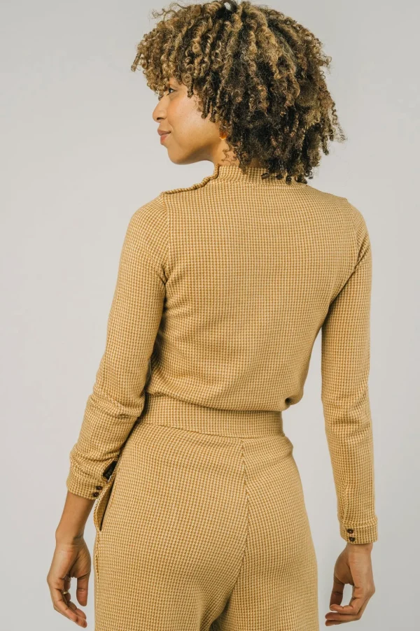 Damen Langärmeliges Top Jacquard Pumpkin