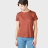 Damen Leinen T-Shirt Rikke Terracotta