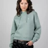 Damen Oversized Hoodie Astrodust Turquoise