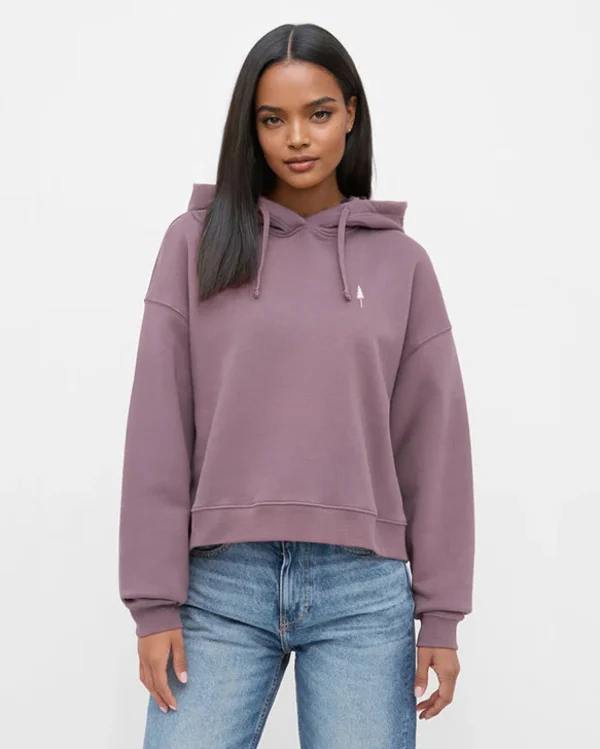 Damen Oversized Hoodie Astrodust Lavender