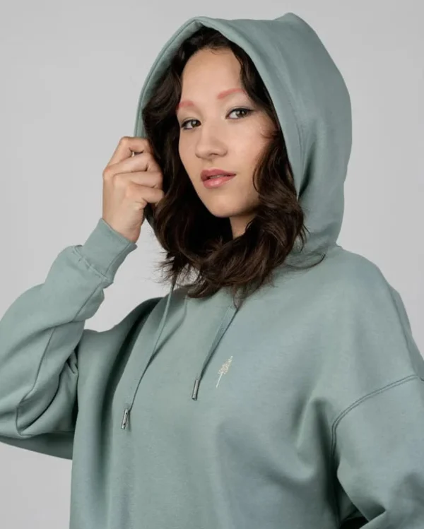 Damen Oversized Hoodie Astrodust Turquoise