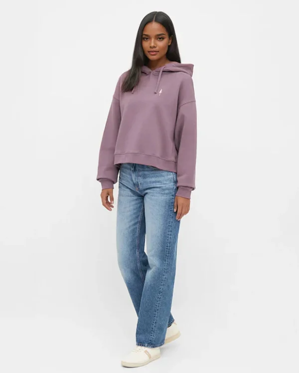 Damen Oversized Hoodie Astrodust Lavender