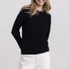 Damen Schwarz Pullover aus recycelten Kaschmir Giulietta