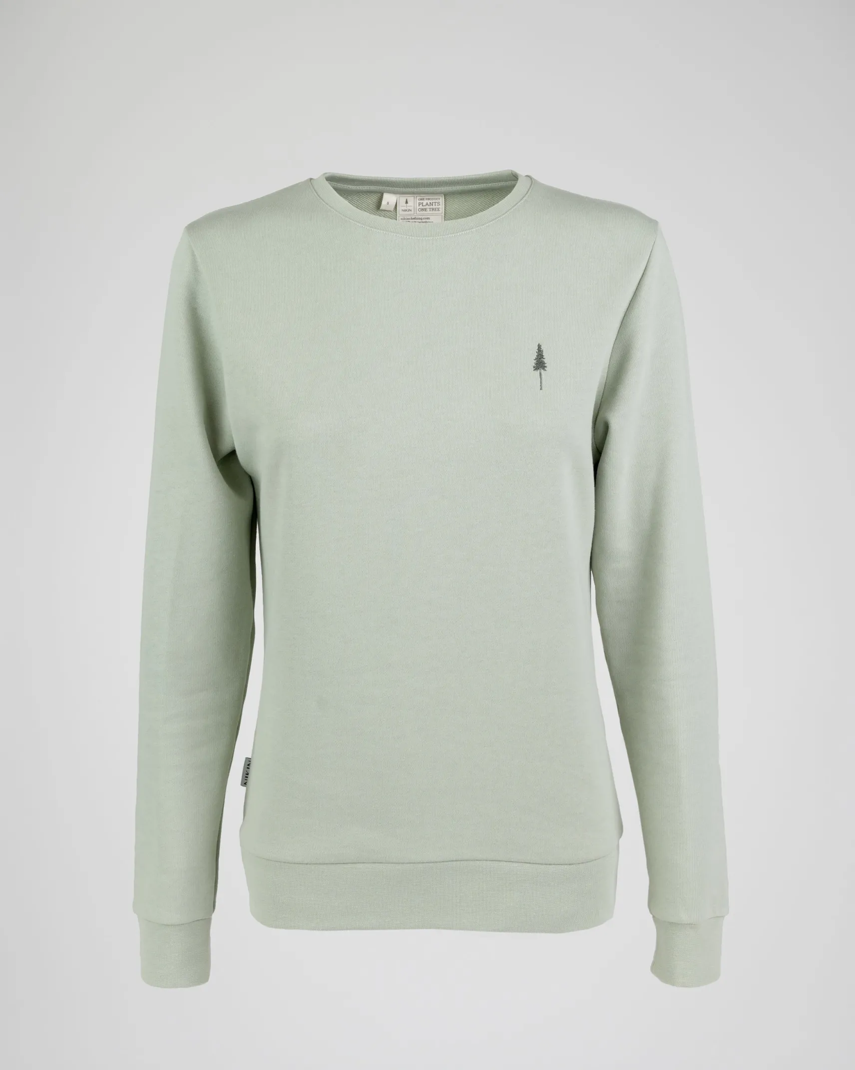 damen_sweatshirt_aus_biob_1-1.webp Damen Sweatshirt aus Bio-Baumwolle TreeSweater Light Green