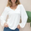 Damen Top Kalmia Ekru