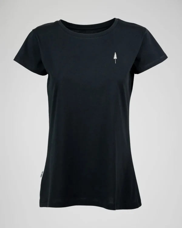 Damen T-Shirt aus Bio-Baumwolle Treeshirt Schwarz