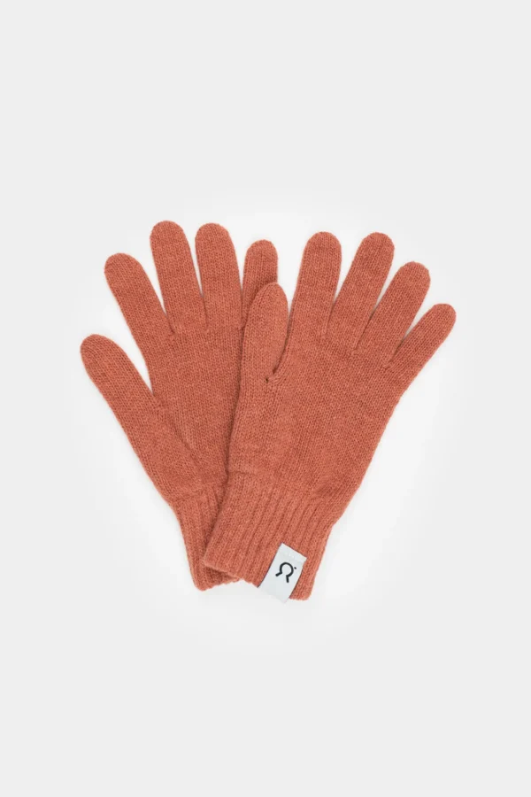 Damenhandschuhe aus recyceltem Kaschmir Anita orange
