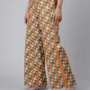Damen-Hosen Big Tiles Ocker