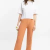 Damen-Lounge-Hose aus orangefarbener Bio-Baumwolle