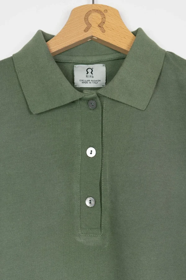 Damen-Poloshirt aus Bio-Baumwolle Rita Olivgrün