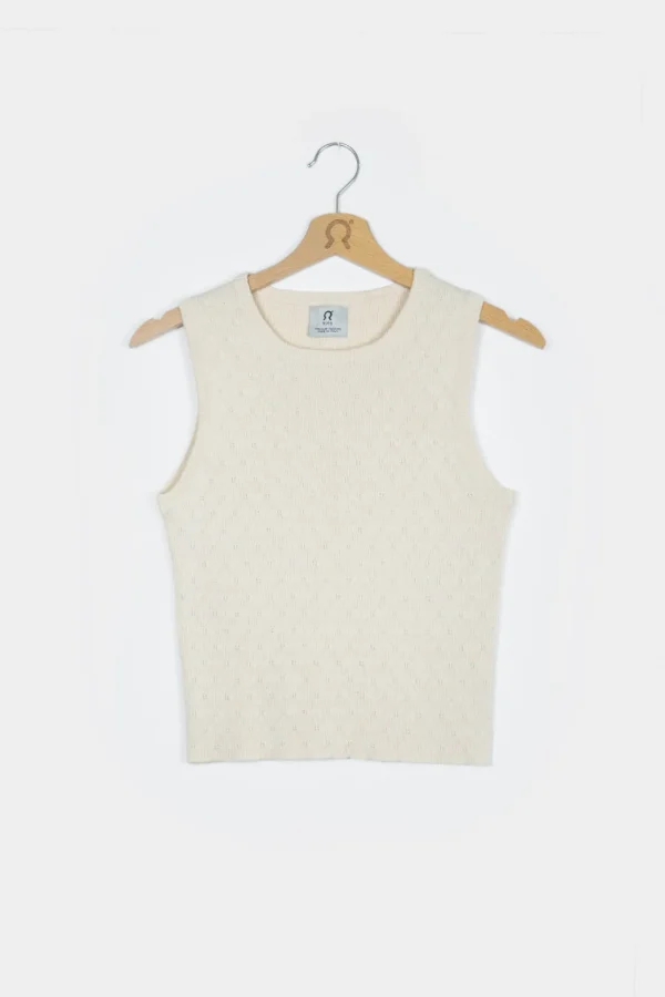 Damen-Tanktop aus Baumwolle Gianna Ekru
