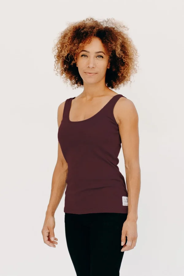Damen-Tanktop aus Bio-Baumwolle Mme Toucan Purple