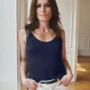 Damen-Tanktop aus Leinen L'Intemporel Marine