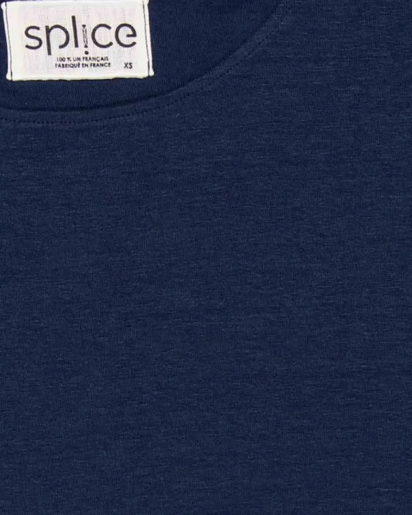 Damen-T-Shirt aus Leinen L'Indémodable Marine