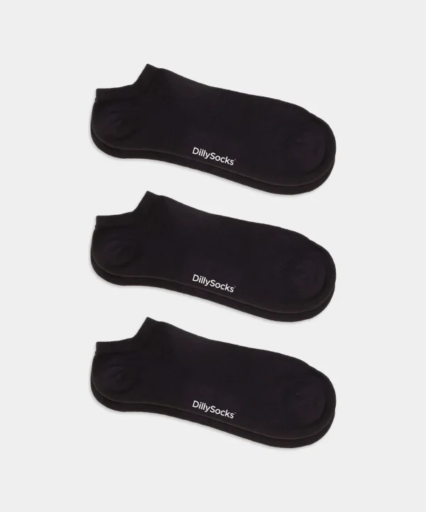 Dreier Pack - Schwarze Sommersocken