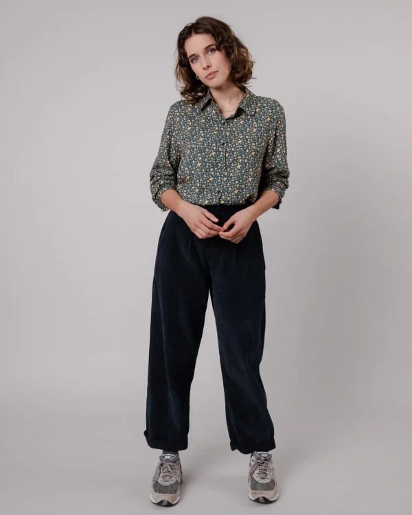 Fliessende Bluse Peanuts Woodstock Marineblau